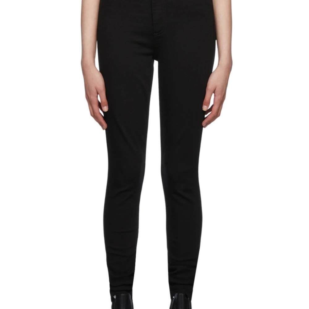 rag & bone Skinny Ankle Black Raw Hem Size 26 distressed ankle